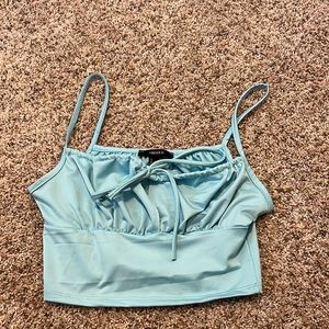 Blue Cropped tank top